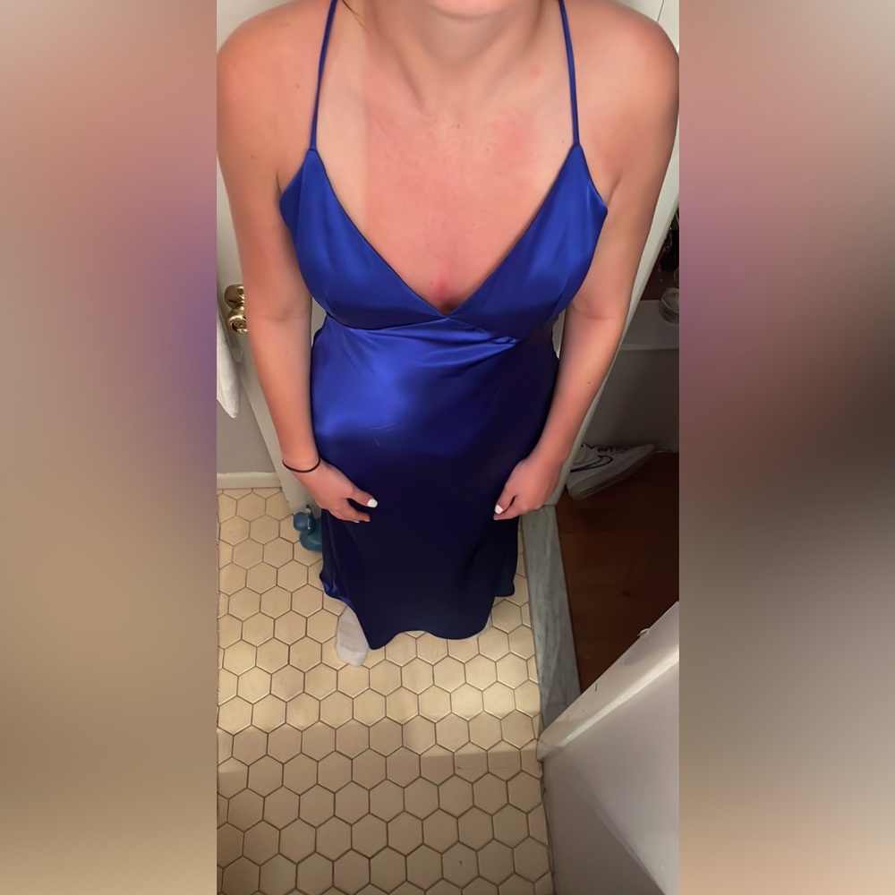 Betsy Adam Royal Blue Prom Dress Size 4